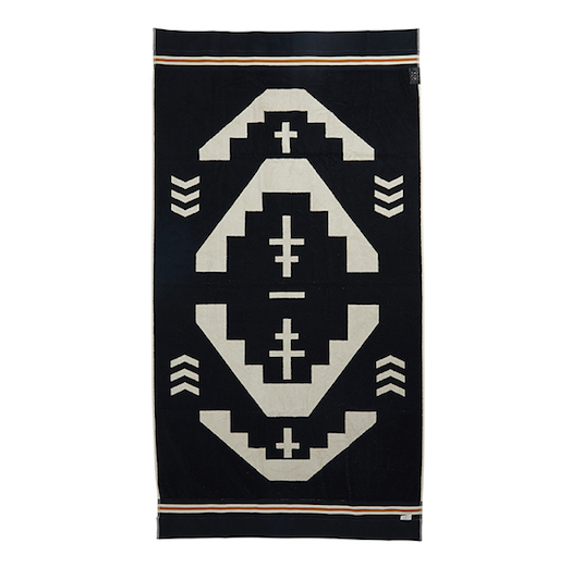 Pony Rider beach towel black multi
