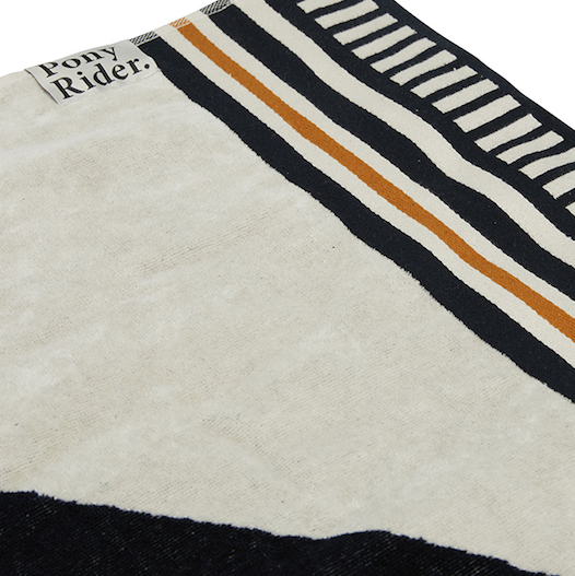 Pony Rider beach towel black multi