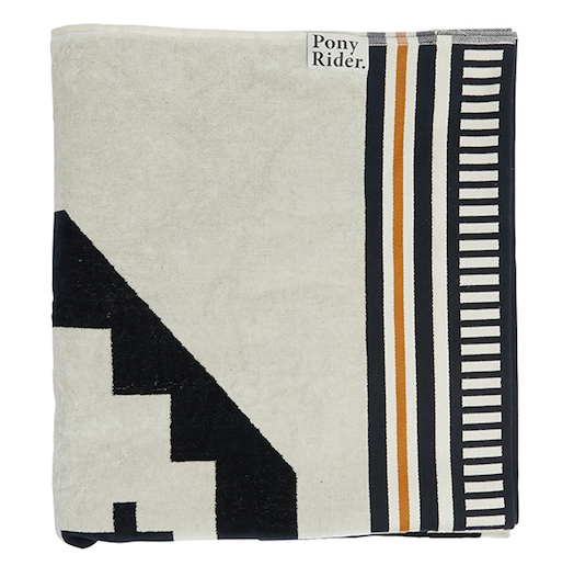 Pony Rider beach towel black multi