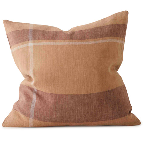 Dante linen cushion cover terracotta 50cm