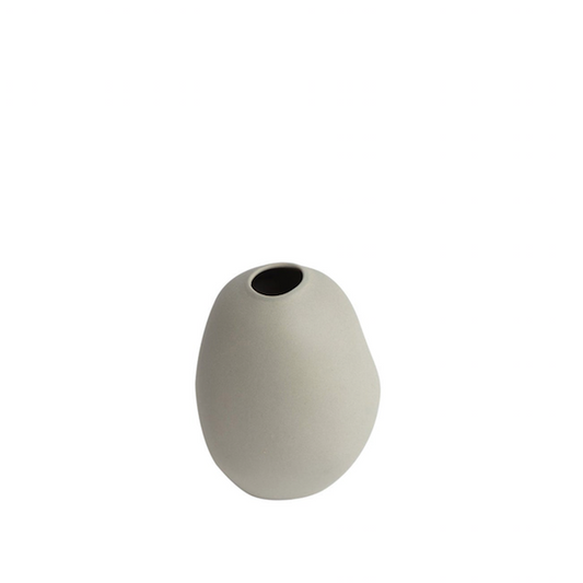 Ceramic bud vase grey small