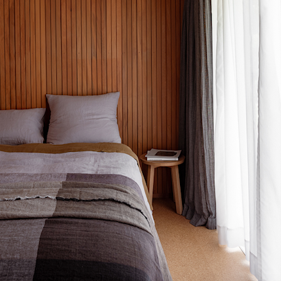 Pair of linen pillowcases pansy