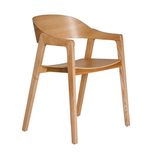 Sierra oak plywood dining armchair natural