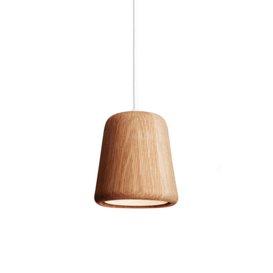 Natural oak small pendant light