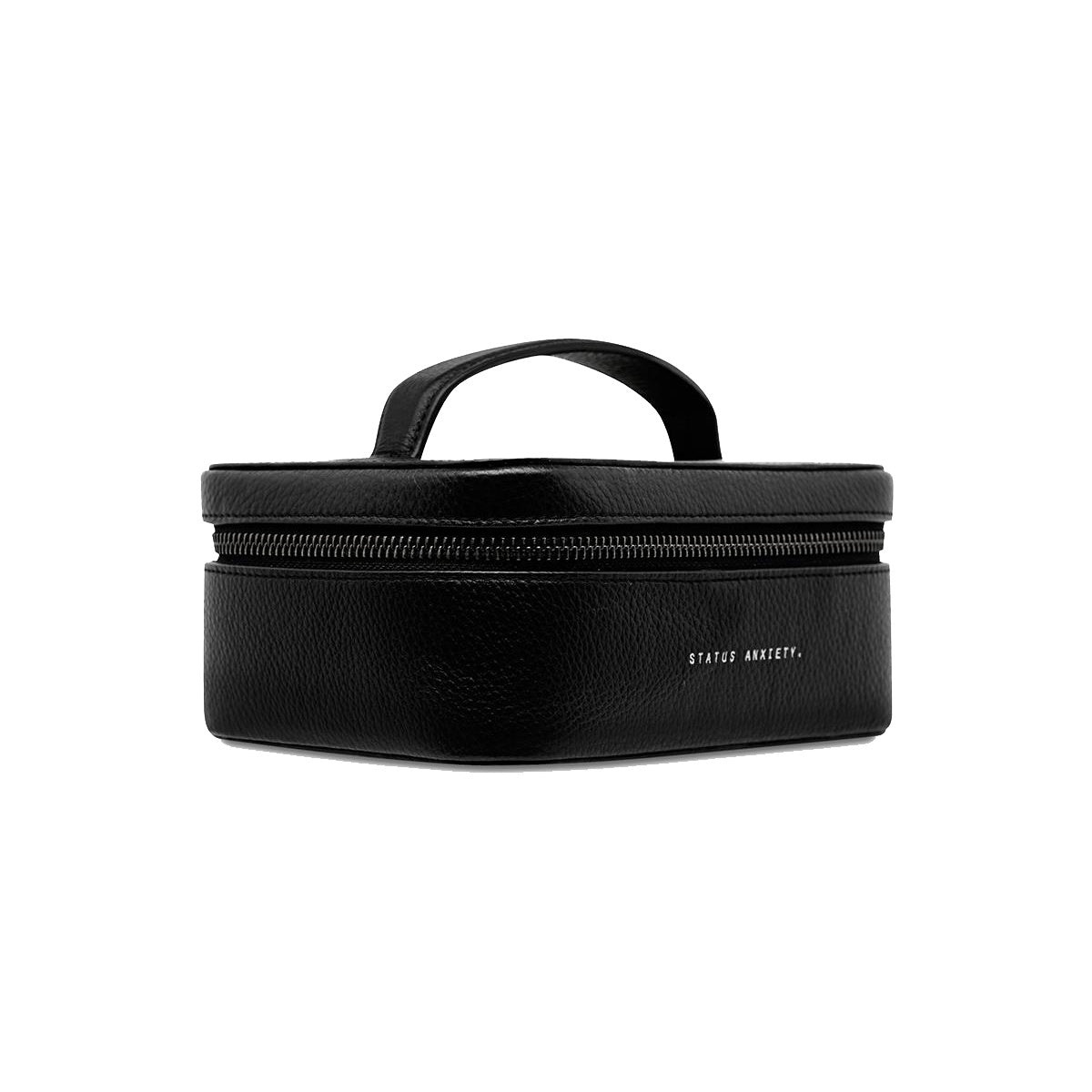 Status Anxiety leather jewellery case black