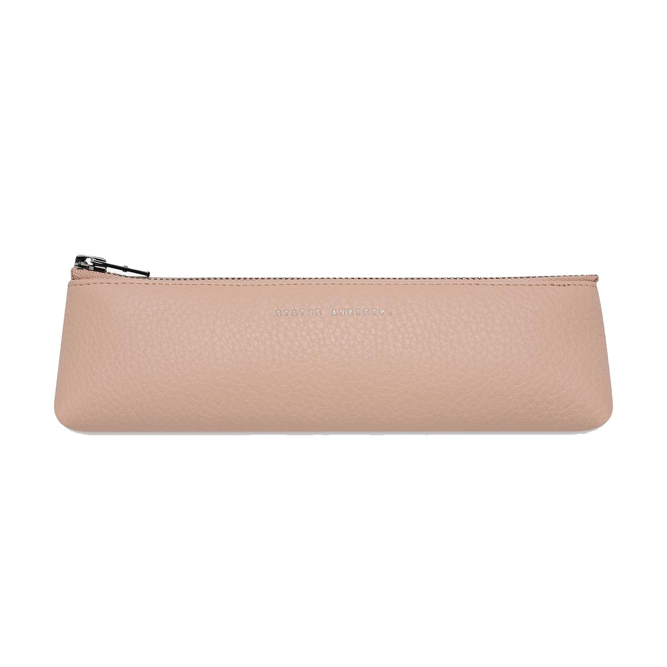 Status Anxiety small leather makeup case pink