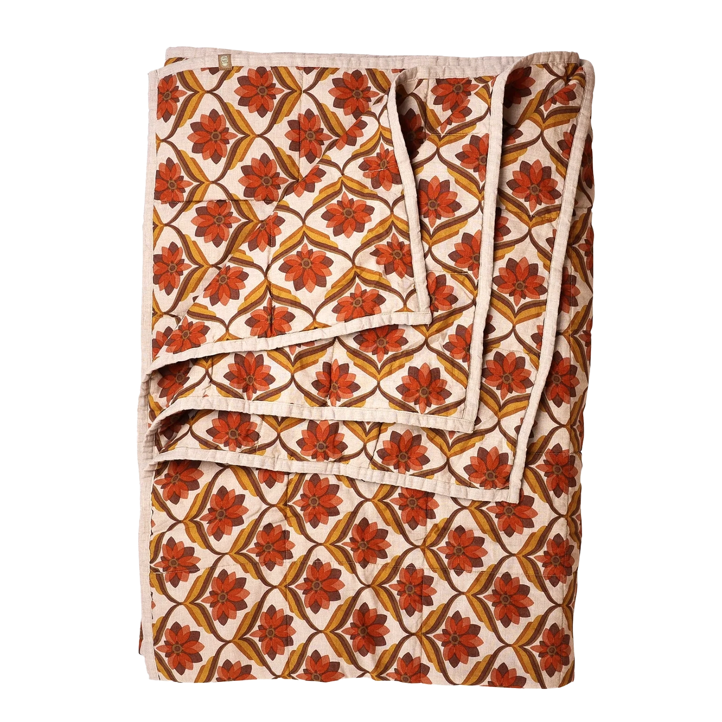 SOW Stevie floral double sided linen quilt (160 x 240cm)