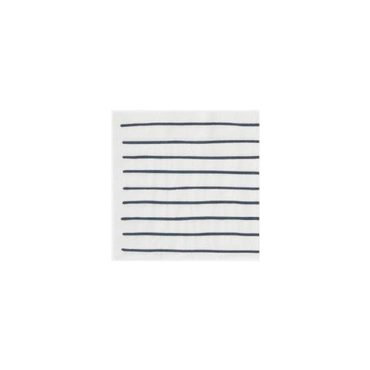 Stripe cocktail paper napkins navy stripe (20)