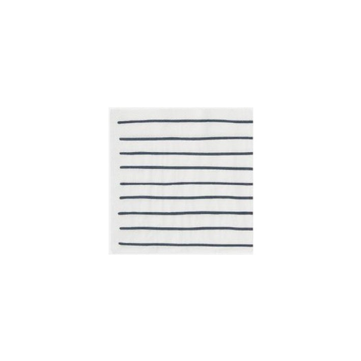 Stripe cocktail paper napkins navy stripe (20)