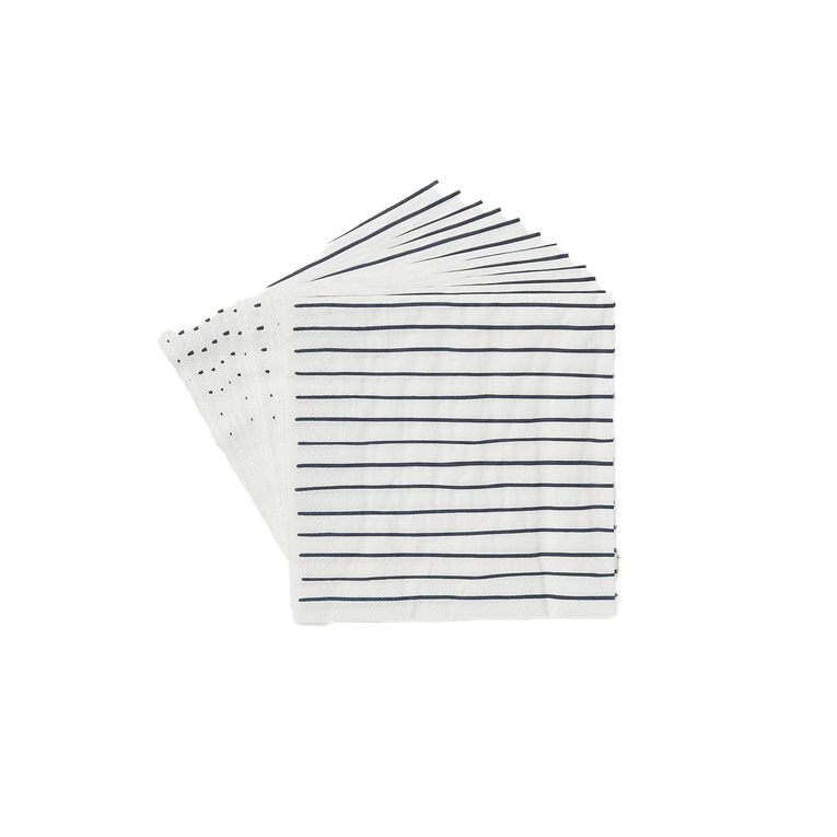 Stripe dinner paper napkins navy stripe (20)