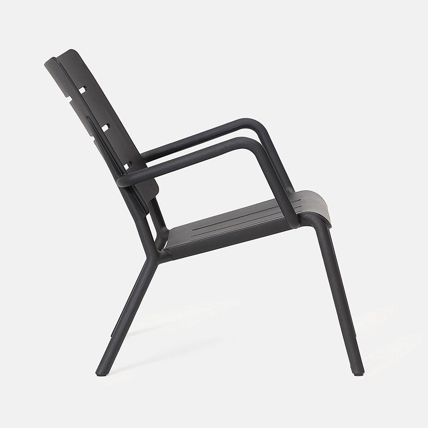 Otto outdoor lounger chair black