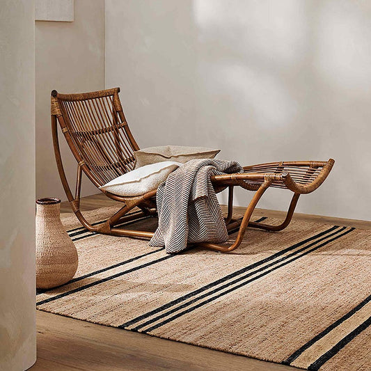 Umbra striped jute rug natural 200 x 300cm