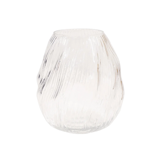 Venus short glass vase clear 19cm