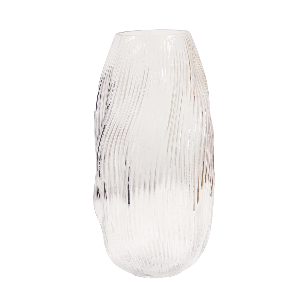 Venus tall glass vase clear 33cm