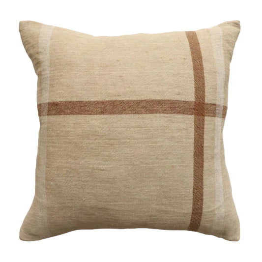 Keswick linen cushion cover taupe 50cm