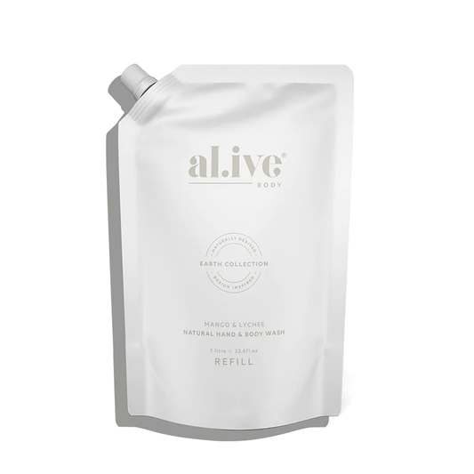 Al.ive hand + body wash refill mango & lychee 1000mls