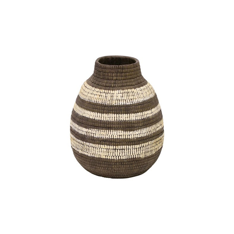 Terracotta vase brown/white 30cm