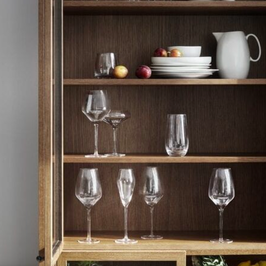 Broste Sandvig ribbed champagne glass-