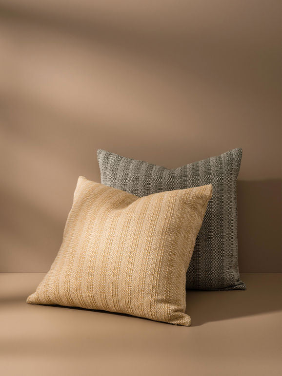 Basketweave cushion cover butternut 55cm
