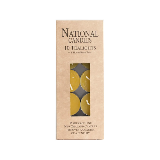NZ made beeswax tealight candles (10)