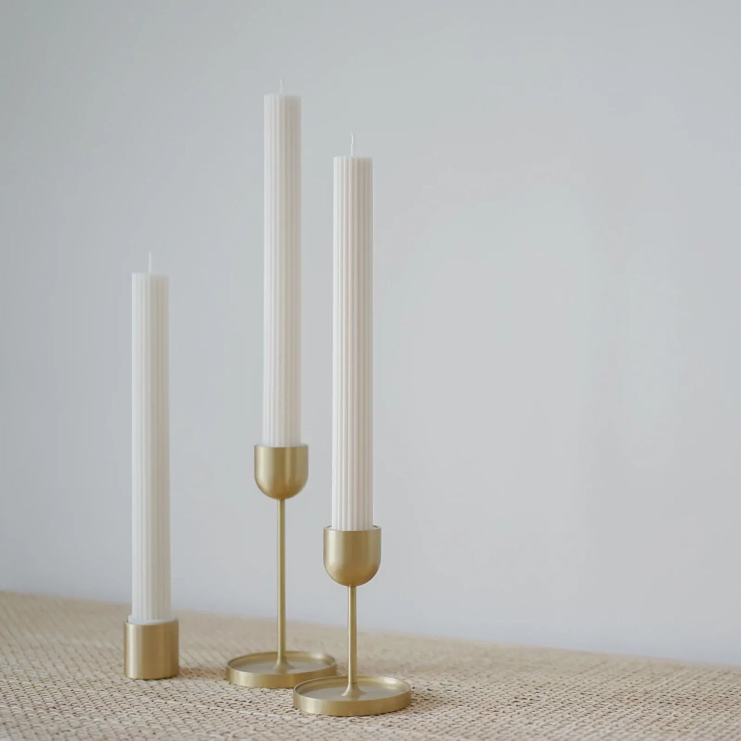 Column candle holder brass