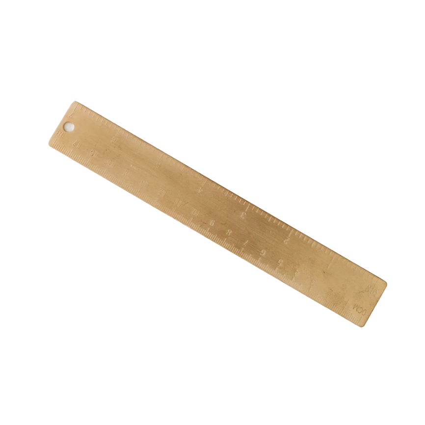 Brass ruler 18cm long