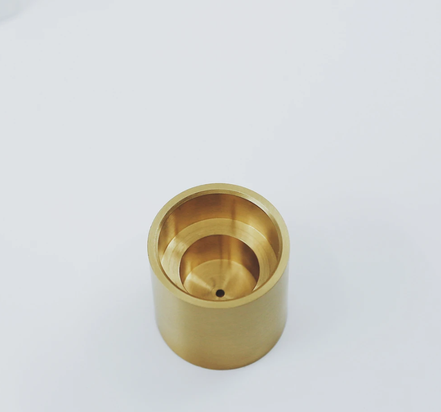 Column candle holder brass