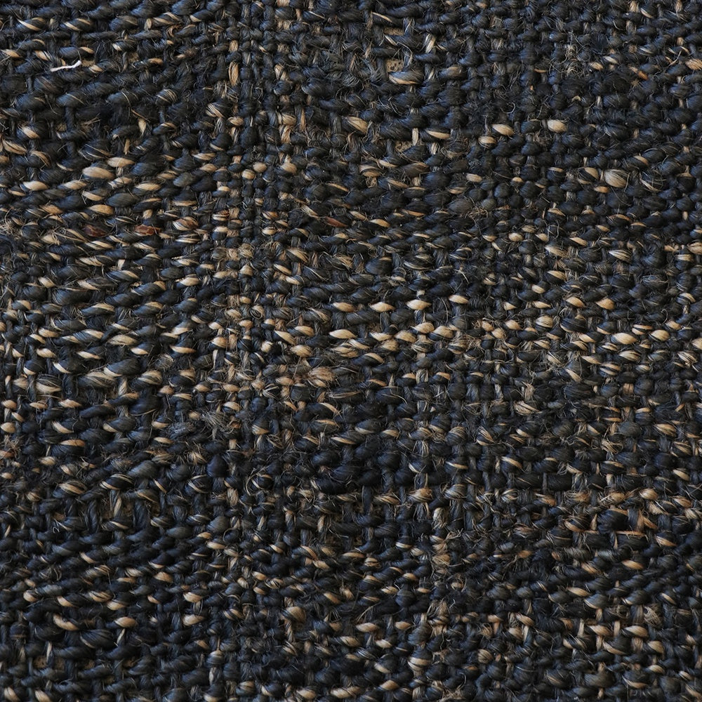 Woven hemp floor rug coal