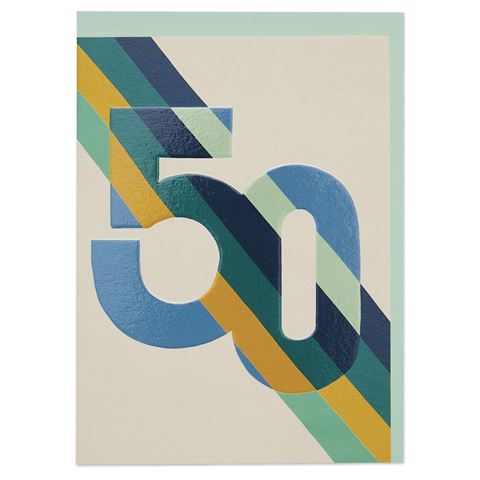 Colourful 50 card