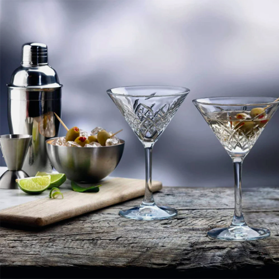 Cut glass martini glass 230ml