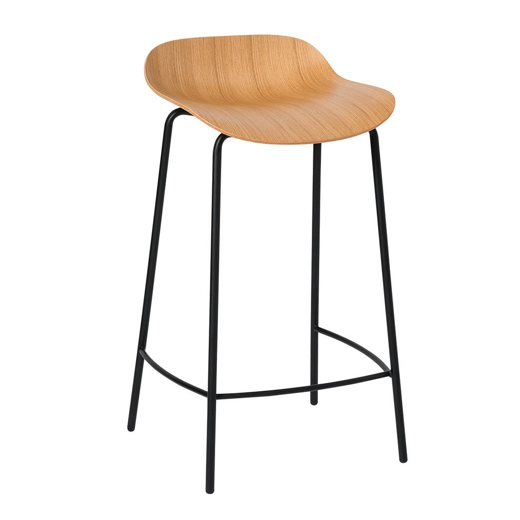 Curvaceous for comfort, the 3D stool made of oak plywood with metal base, is the perfect minimalist choice for your kitchen island or bench. Dimensions: 40.8cm wide x 41.9cm deep x 65cm high