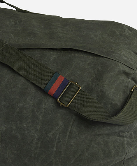 Pony Rider waxed canvas duffle bag green