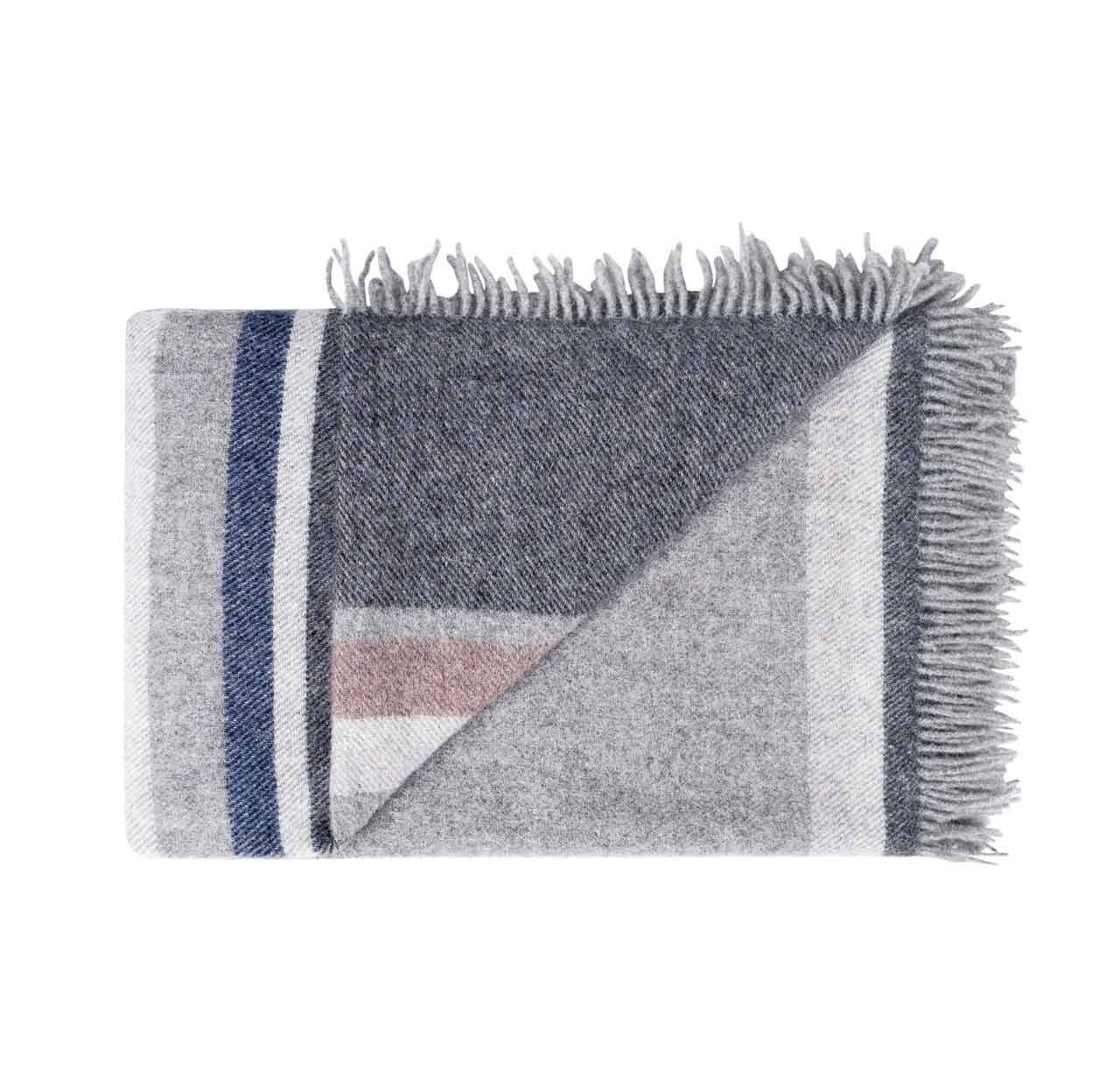 Lawrence wool blanket charcoal 140 x 240cm