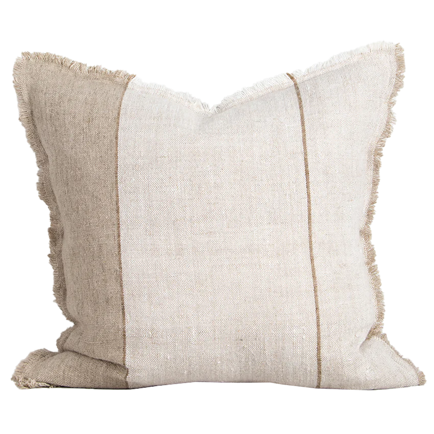 Frankton linen cushion cover sand 50cm