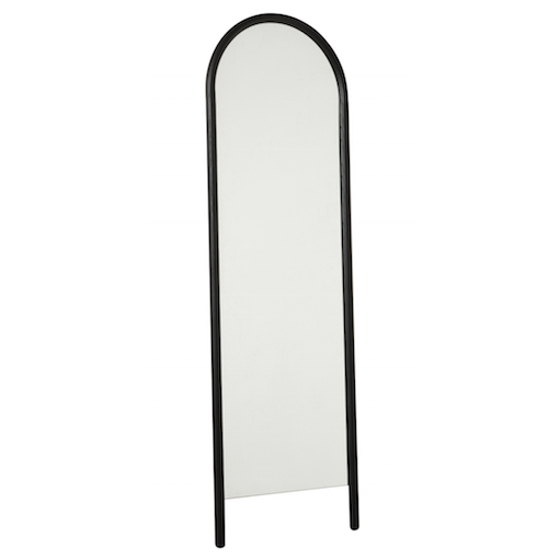 Oak arc freestanding mirror black 178cm
