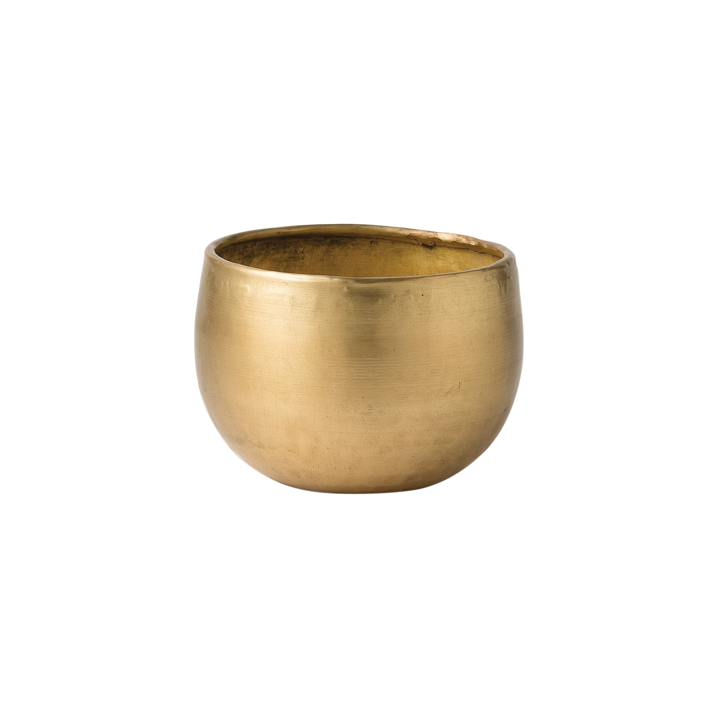 Metal gava planter brass small 12cm