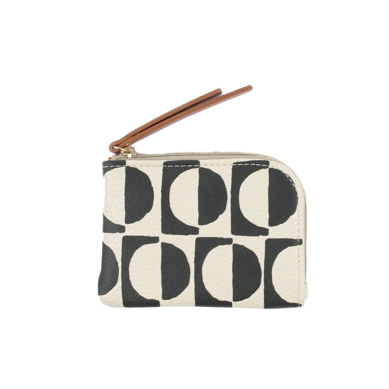 Geometric print coin purse