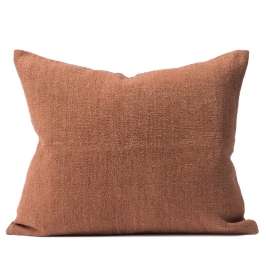 Heavy linen jute cushion cover rose 55 x 45cm