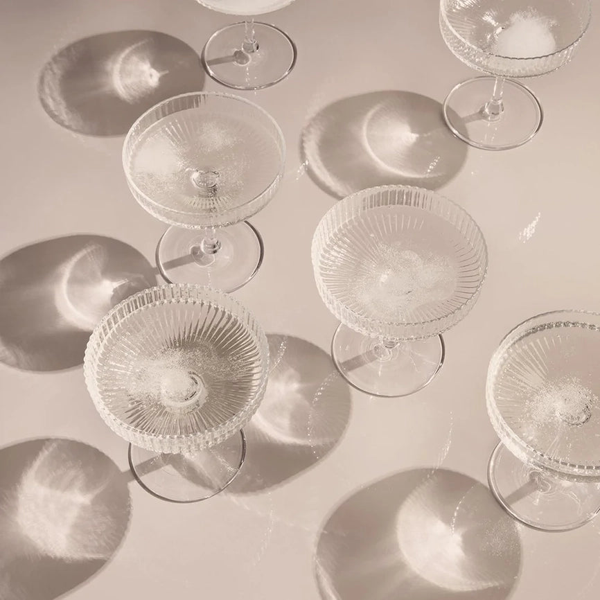 Ripple champagne saucers set of 2