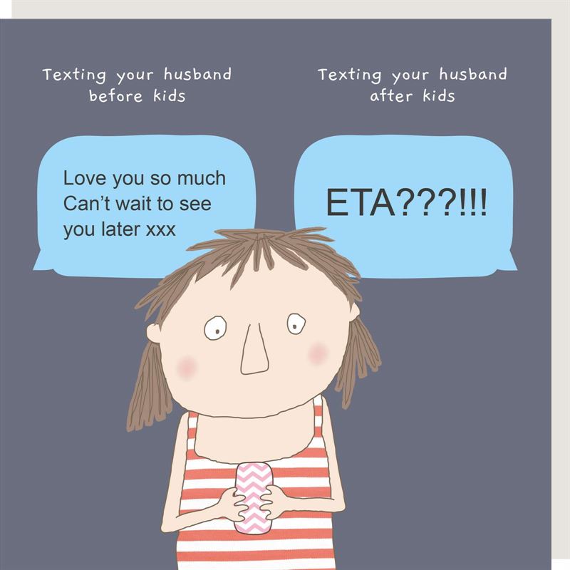 Husband text card
