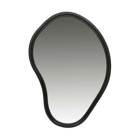 Lasso organic shaped rattan mirror black 100cm