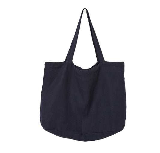 Linen tote bag midnight