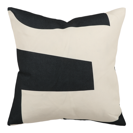 Meelan outdoor cushion 50cm black & natural