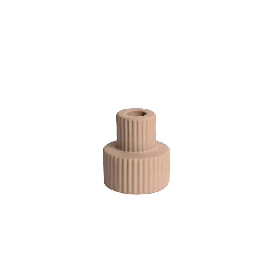 Merdeka candle holder pastel brown