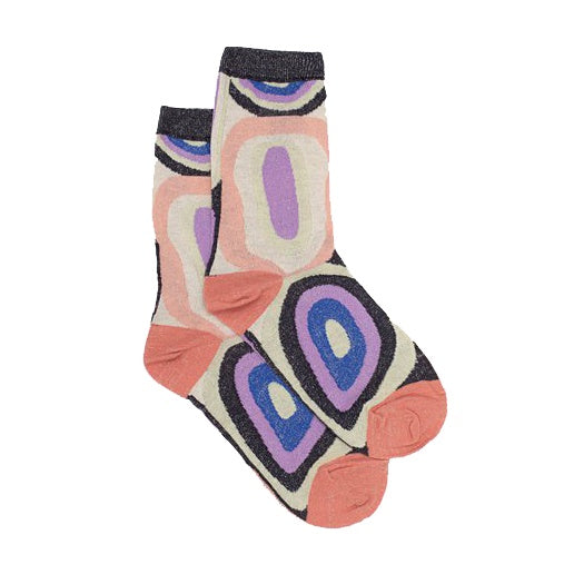 Retro metallic socks