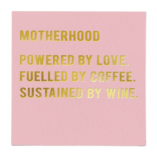 Motherhood powered by love card