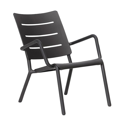 Otto outdoor lounger chair black