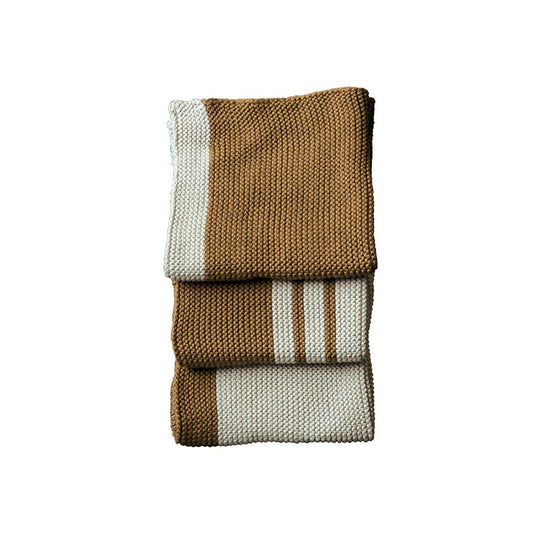Set of 3 knitted cloths two tone