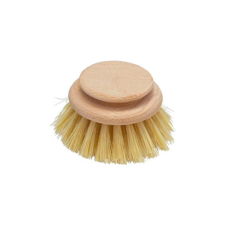 Dish brush replacement head wooden