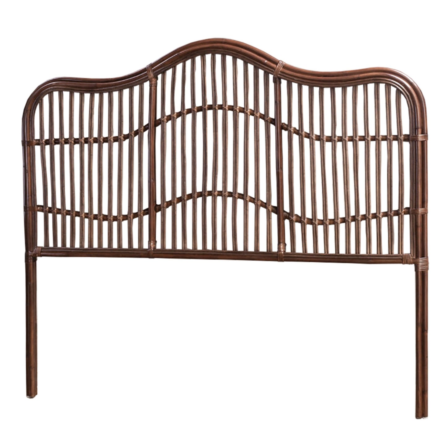 Rattan headboard brown wash